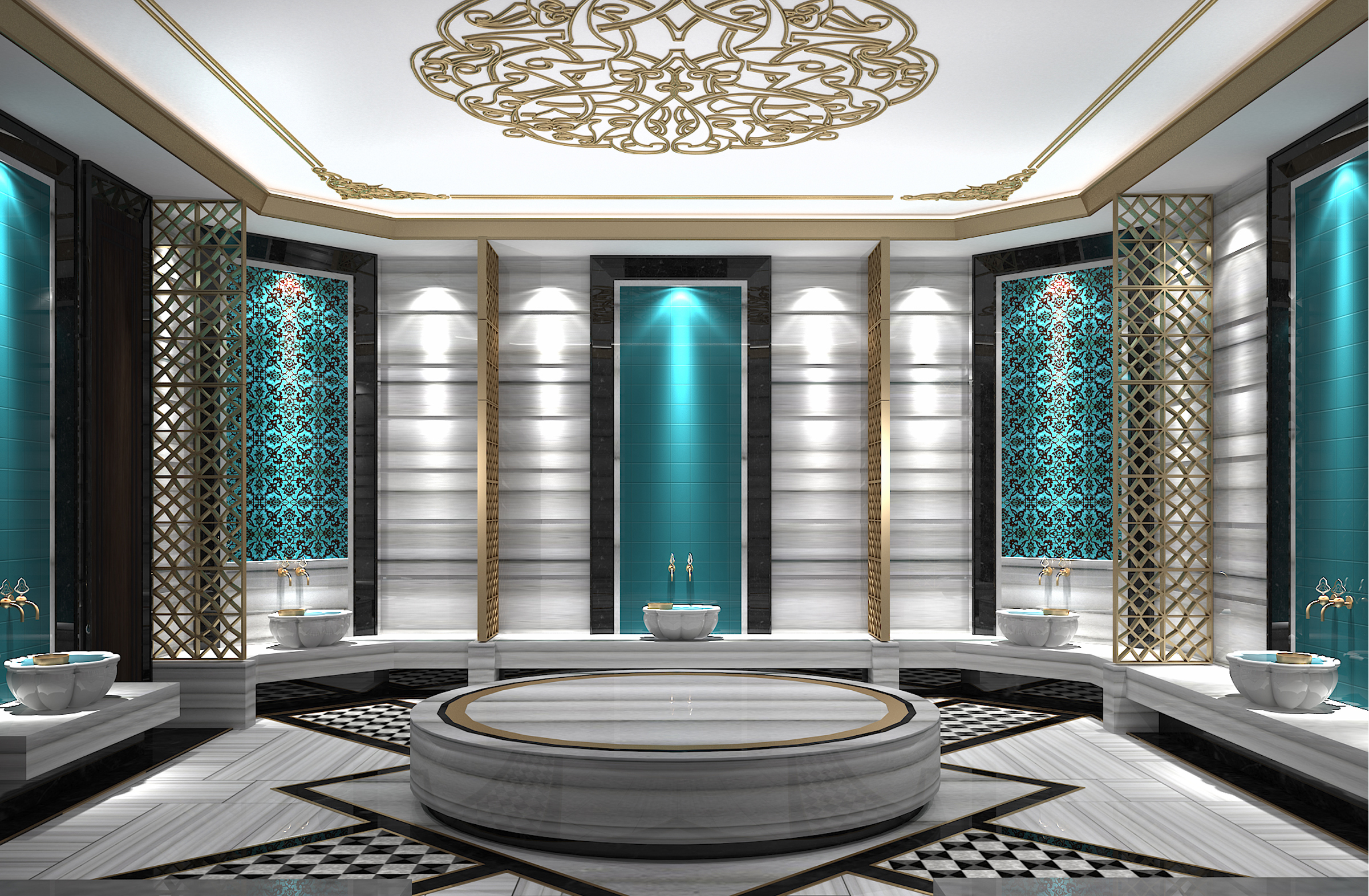 El Dekor Hamam Panoları-Kütahya Çini